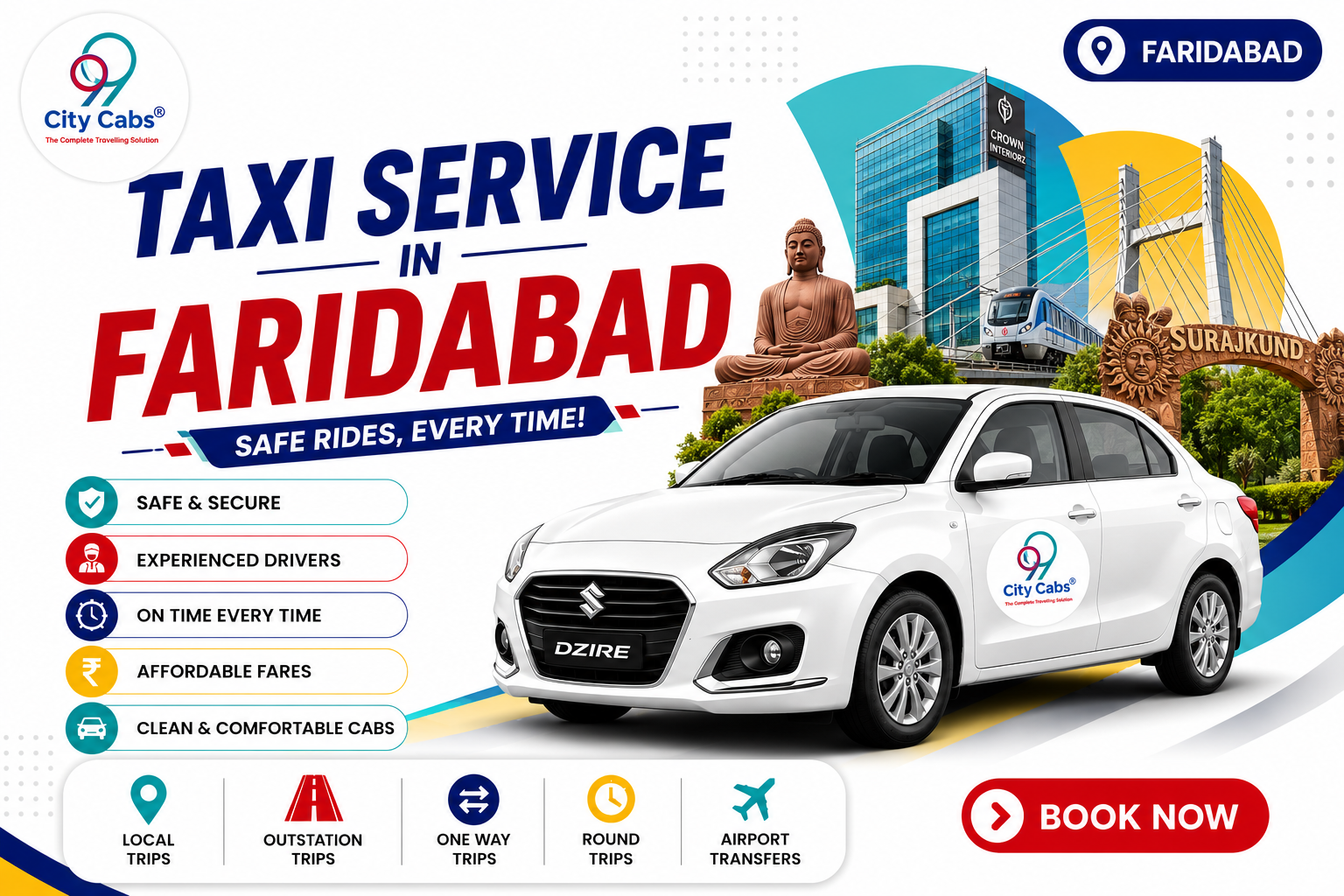 Taxi Service in Faridabad and Cab Service 